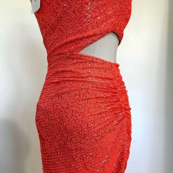 NWT Sho Side-Cutout Sequin Bodycon Dress Sz 2 Party Cocktail Prom Homecoming - Picture 7 of 10